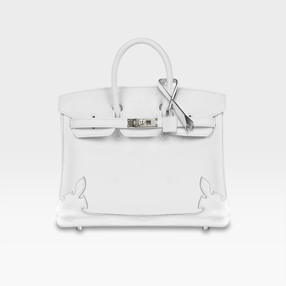 Hermes Handbags - Hermès & Chrome Hearts - Birkin 25 - New White Swift Fleur